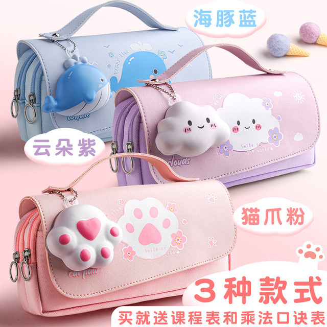 Pencil Case Kawaii Large Capacity Pencil Bag Pencil Pouch for Girls Cute  School Supplies Back To School Korean Stationery - AliExpress